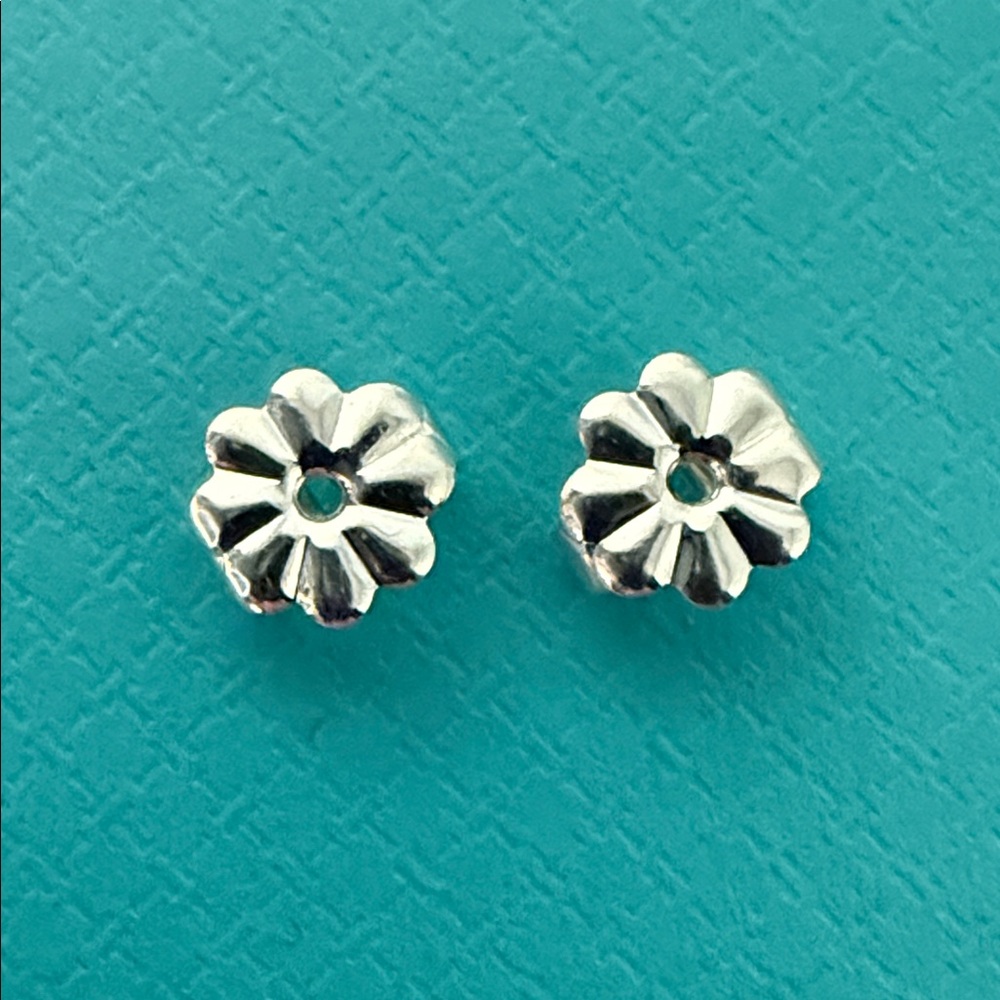 Tiffany & Co. Flower Back Earring Back Sterling Silver PAIR NEW